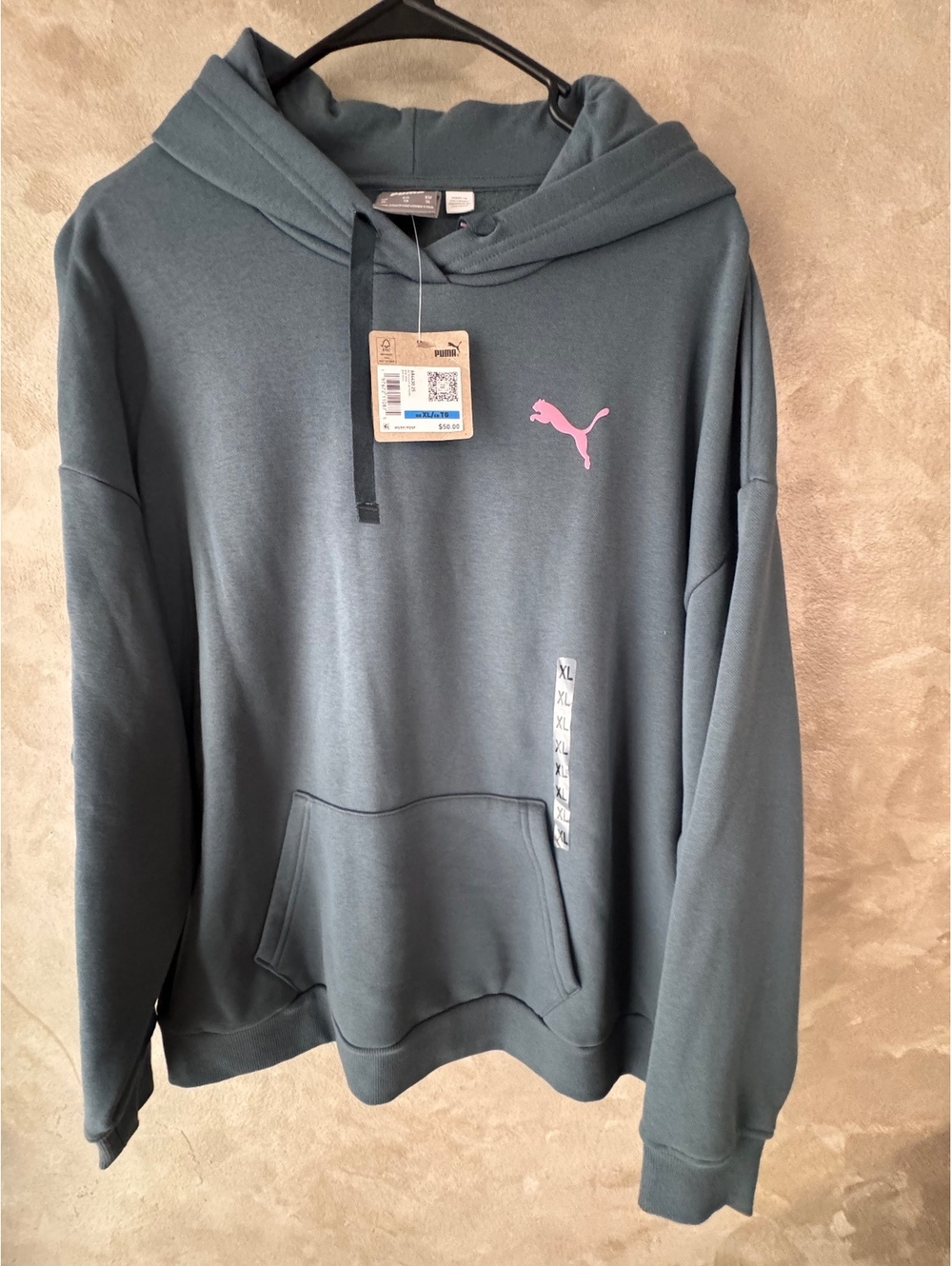 Puma teal pullover hoodie Xl NWT